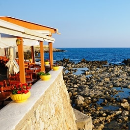 kystrestaurant på øya Kreta